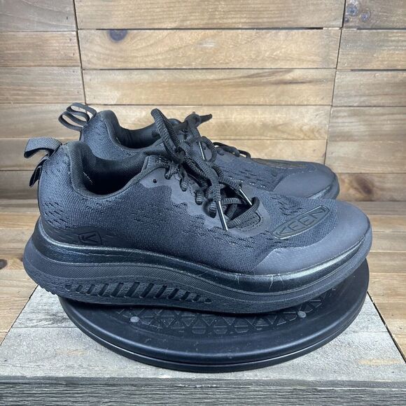 Keen Other - Keen Mens Size US 7.5 Wk400 Walking Triple Black Athletic Lace Up Sneakers